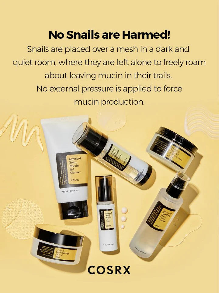 COSRX Advanced Snail 92 All In One Cream no snails were harmed disclaimer