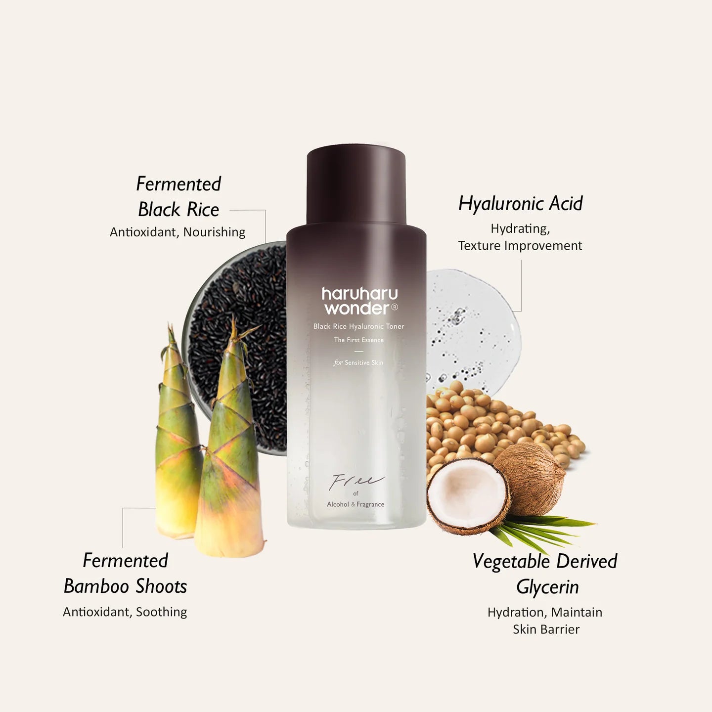 Black Rice Hyaluronic Toner for Sensitive Skin